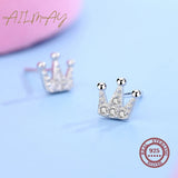 925 Sterling Silver Crown Earrings for Women