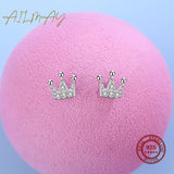 925 Sterling Silver Crown Earrings for Women