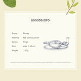 925 Sterling Silver Geometric CZ Ring For Women