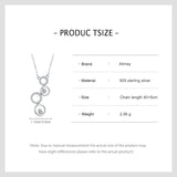 925 Silver CZ Bubble Long Pendant Necklace Wedding Jewelry