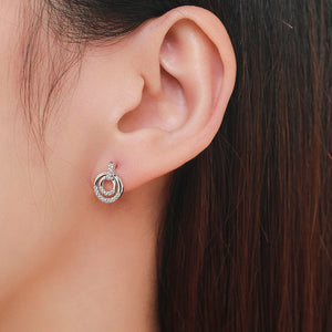 925 Silver Cz Stud Earrings Women