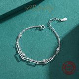 925 Sterling Silver Zirconia Chain Bracelet for Women