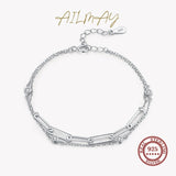 925 Sterling Silver Zirconia Chain Bracelet for Women