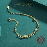 925 Sterling Silver Zirconia Chain Bracelet for Women