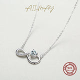 925 Silver Heart CZ Necklace Women Love Jewelry Gift