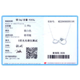 925 Silver Heart CZ Necklace Women Love Jewelry Gift