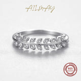925 Sterling Silver Vintage Lucky Tree Leaf Finger Ring Women Anniversary Gift