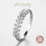 925 Sterling Silver Vintage Lucky Tree Leaf Finger Ring Women Anniversary Gift