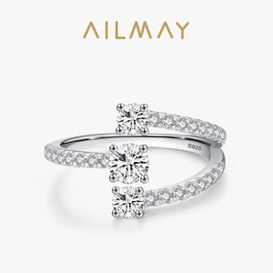 925 Silver Zirconia Rings for Women Wedding Jewelry