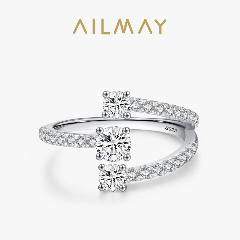 925 Silver Zirconia Rings for Women Wedding Jewelry