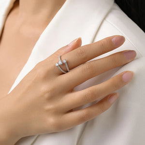 925 Silver Zirconia Rings for Women Wedding Jewelry