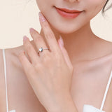 925 Sterling Silver CZ Heart Finger Ring for Women