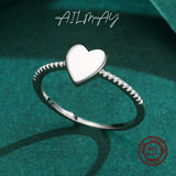 925 Sterling Silver CZ Heart Finger Ring for Women