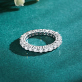 925 Silver Zircon Stackable Setting Finger Ring Women Wedding Jewelry