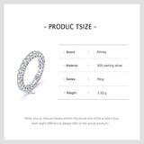925 Silver Zircon Stackable Setting Finger Ring Women Wedding Jewelry