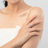 925 Silver Zircon Stackable Setting Finger Ring Women Wedding Jewelry
