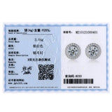 925 Silver Round CZ Earrings for Women Wedding