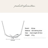 925 Silver CZ Geometric Pendant Necklace For Women
