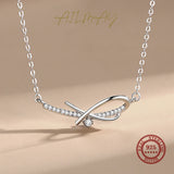 925 Silver CZ Geometric Pendant Necklace For Women
