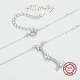 Butterfly & Tree 925 Silver Pendant Necklace Zircon Jewelry