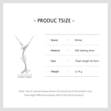 Butterfly & Tree 925 Silver Pendant Necklace Zircon Jewelry