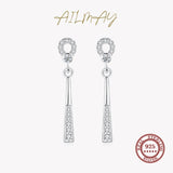 925 Sterling Silver Clear Zircon Stud Earrings