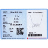 925 Silver Love Letter CZ Pendant Necklace Wedding Engagement
