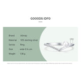 925 Silver CZ & Pearl Water Drop Rings Women Wedding Jewelry