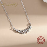 925 Silver CZ Flower Pendant Necklace for Women