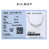 925 Silver CZ Flower Pendant Necklace for Women