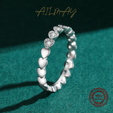 925 Silver CZ Heart Stackable Ring For Women Wedding Jewelry
