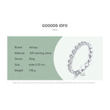 925 Silver CZ Heart Stackable Ring For Women Wedding Jewelry