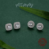 925 Silver CZ Wedding Stud Earrings for Women