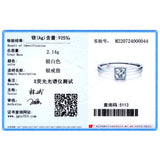 Clear Zircon 925 Silver Square Ring Women Fine Jewelry