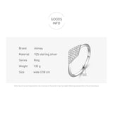 Geometric CZ Sterling Silver Ring for Women