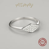 Geometric CZ Sterling Silver Ring for Women