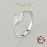Geometric CZ Sterling Silver Ring for Women