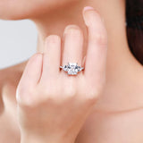 3ct AAAAA CZ Ring 925 Sterling Silver Wedding Engagement Female Jewelry