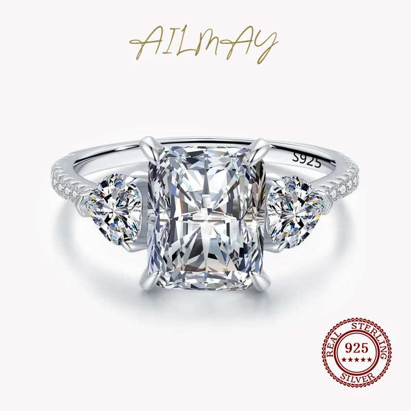 3ct AAAAA CZ Ring 925 Sterling Silver Wedding Engagement Female Jewelry