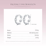 925 Silver CZ Earrings for Women Wedding Jewelry