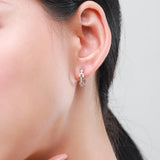 925 Silver CZ Earrings for Women Wedding Jewelry