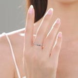 Dazzling Full CZ Ring 925 Sterling Silver Stackable Wedding Ring Women Jewelry