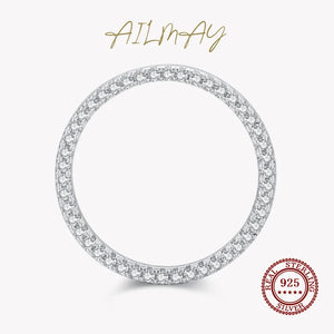 Dazzling Full CZ Ring 925 Sterling Silver Stackable Wedding Ring Women Jewelry