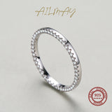 Dazzling Full CZ Ring 925 Sterling Silver Stackable Wedding Ring Women Jewelry