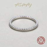 Dazzling Full CZ Ring 925 Sterling Silver Stackable Wedding Ring Women Jewelry
