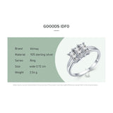 925 Silver Rectangle Ring with CZ Sparkling Stones
