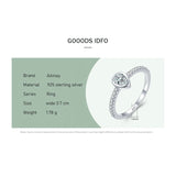 Water Drop Shape CZ Sterling Silver Rings for Women Wedding
