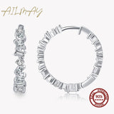 Irregular Geometric Zircon Earrings 925 Silver