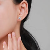 925 Silver CZ Earrings Women Wedding Jewelry
