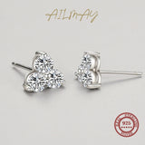 925 Silver CZ Earrings Women Wedding Jewelry